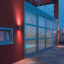 Lampa ścienna SLV Myra, srebrnoszara, aluminium, szerokość 8