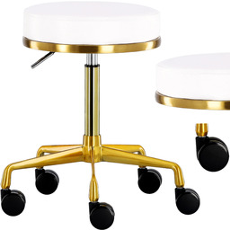 Taboret kosmetyczny hoker fryzjerski stołek krzesło obrotowe okrągłe