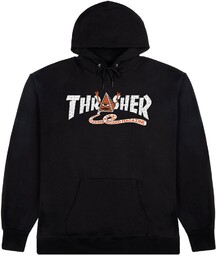 bluza męska THRASHER (TOY MACHINE) PYRAMID HOOD Black