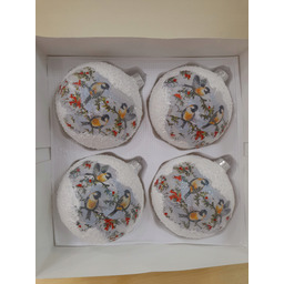 Zestaw 4 Bombek Bombki Choinkowe Polskie Szklane 12