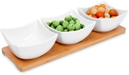 Miseczki na przekąski porcelanowe białe 30 cm 4