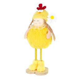 Dekoracja stojąca Dziewczynka z kwiatkiem - 22 cm