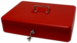 Kasetka na pieniądze Metalplus 2153/5AS_RED, bardzo duża, czerwona