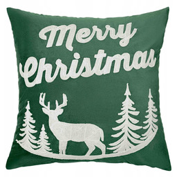 Poszewka 45 x 45 Świąteczna Renifer Butelkowy