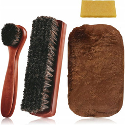 SZCZOTKA DO CZYSZCZENIA BUTÓW 4x WOSKOWANIA NATURALNE WŁOSIE