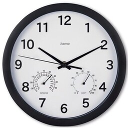 HAMA Zegar ścienny Malta 25 cm Czarny