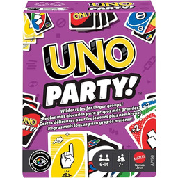 Mattel Games UNO Party gra karciana, 7+, 6-14