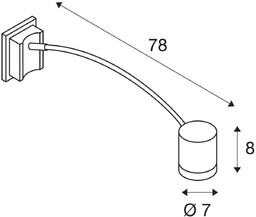 Lampa ścienna SLV Myra Display, antracyt, aluminium, wysięg