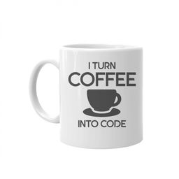 I turn coffee into code - kubek