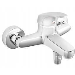 Bateria wannowo-prysznicowa jednouchwytowa ścienna Ferro One srebrny