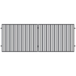 Brama dwuskrzydłowa Eryk ocynk antracyt struktura 400 x