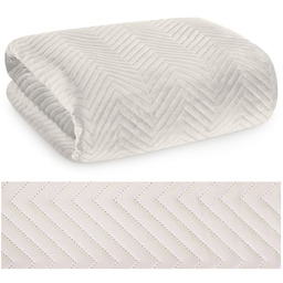 Narzuta 170 x 210 Dekoracyjna Welurowa Sofia Krem