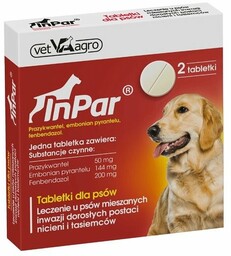 VET-AGRO InPar tabletki odrobaczające dla psa 2 tabletki