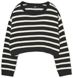 Cropp - Czarny sweter w paski - Czarny