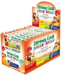 Zdrowy Lizak MNIAM-MNIAM mango kształt łezki, 40szt.