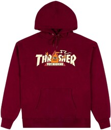 bluza męska THRASHER (TOY MACHINE) VORTEX HOOD Maroon