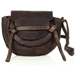 Marco Mazzini Torebka listonoszka skórzana saddle bag brąz