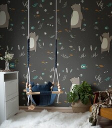Wallcolors Tapeta Underwater Bear Black