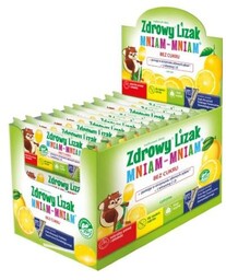 Zdrowy Lizak MNIAM-MNIAM cytryna kształt łezki, 40szt.