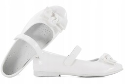 Kornecki 6096 Balerinki Dziewczęce Komunijne białe