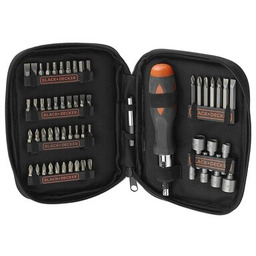 BLACK&DECKER Zestaw kluczy nasadowych i bitów A7104-XJ (56