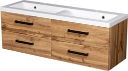 Szafka łazienkowa dąb naturalny 120 cm FOKUS NEW