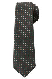 Krawat Męski, Beżowo-Brązowe Romby - 6 cm -