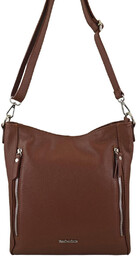 Barberinis Praktyczna skórzana torebka na ramię - Brązowa