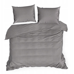 Pościel 140x200 cm satyna bawełniana kolor biały