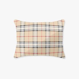 Karo Poszewka bawełniana 40x40 krata beżowa 1493N Classic