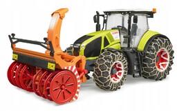 Traktor Claas Axion 950 z pługiem śnieżnym Bruder