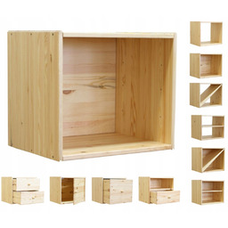 Regał drewniany regał modułowy zamknięta półka meble modułowe