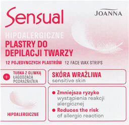 Joanna Sensual, hipoalergiczne plastry do depilacji twarzy,