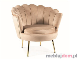Fotel CAMELLIA VELVET Signal Beżowy