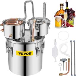 Destylator bimbru, 21 l, stal nierdzewna, rura miedziana,