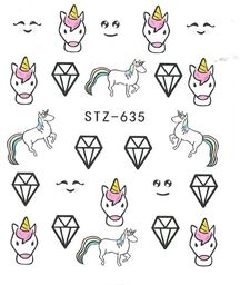 Naklejki wodne do paznokci unicorn STZ-635