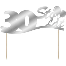 Topper papierowy na tort 30 sto lat -