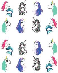 Naklejki wodne do paznokci unicorn STZ-636