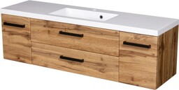 Szafka łazienkowa dąb naturalny 140 cm FOKUS NEW