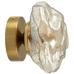 Lindby - Piatra Lampa Ścienna Bursztynowy/Mosiądz