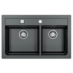 Alveus Atrox 50 1132002 Granitowy Czarny Zlewozmywak prostokątny