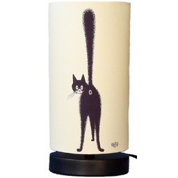 LAMPA STOJĄCA STOŁOWA NOCNA Czarny Kot "Trzecie Oko"