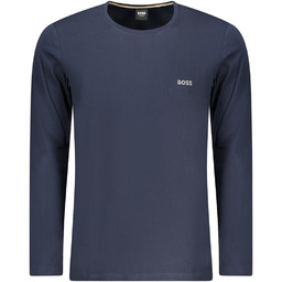MĘSKA KOSZULKA Z DŁUGIM RĘKAWEM BOSS, NIEBIESKA