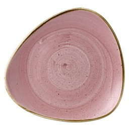 Talerz trójkątny płytki 229 mm Stonecast Petal Pink