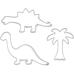 Wykrawacze do ciastek stalowe dinozaur 3 szt.