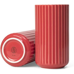 Lyngby Wazon, porcelana, czerwony, 3