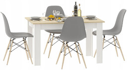 Elior Stół + Nowoczesny Biały Dąb Sonoma