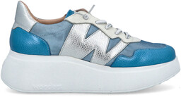 Lekkie sneakersy damskie - WONDERS A-3622 BŁĘKITNE
