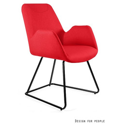 Fotel konferencyjny city czerwony unique