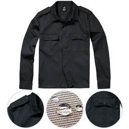 Brandit Koszula Mundurowa z Długim Rękawem US Czarna